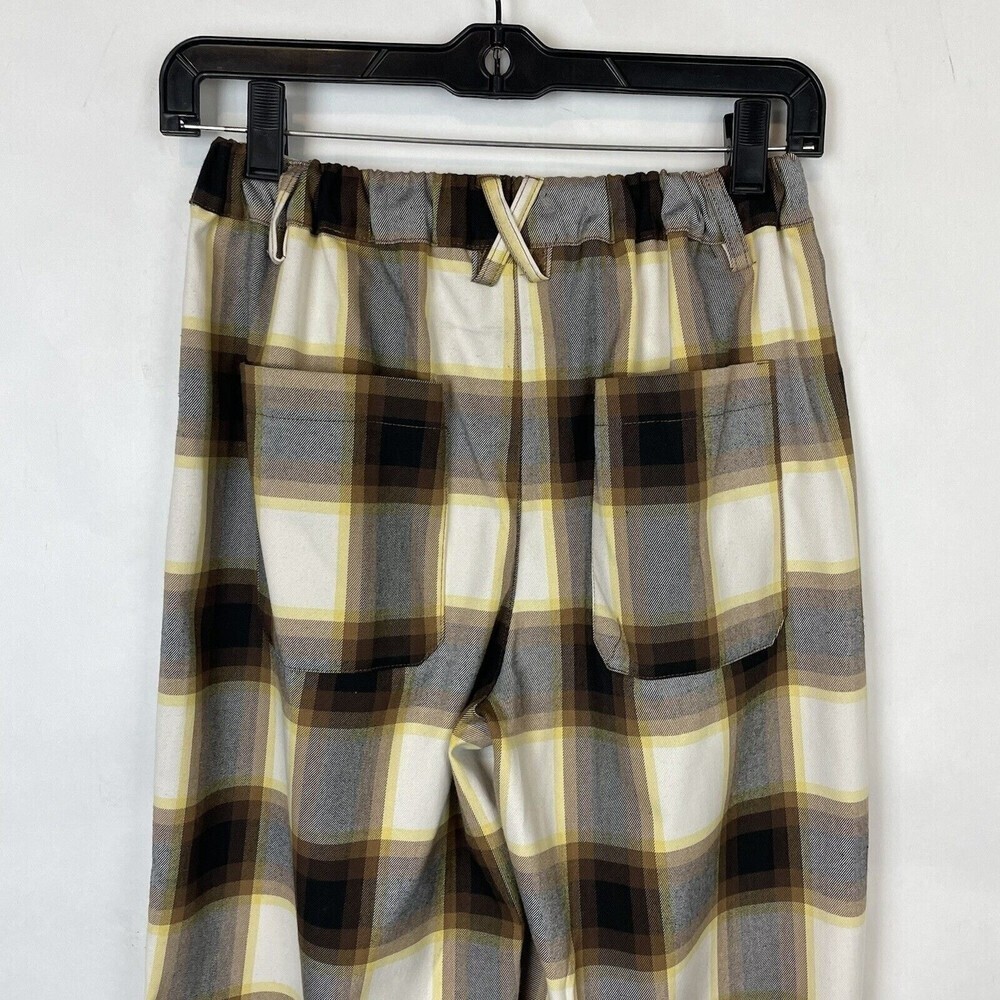 Urban Outfitters size XS Super High Rise Plaid Trouser Pant pleated straight leg - Picture 6 of 9